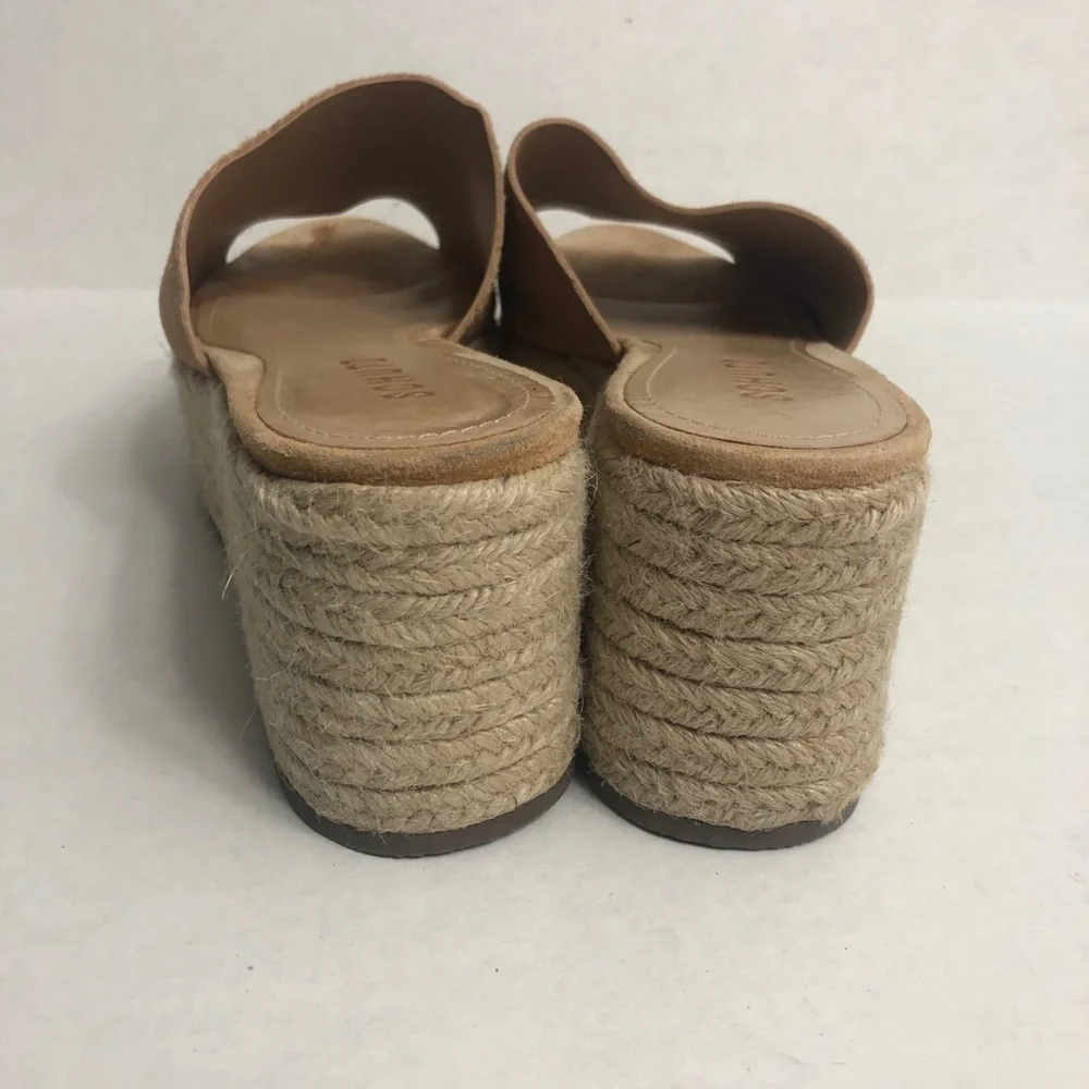 Schutz Thalia Espadrille Platform Wedge Slide Sandals